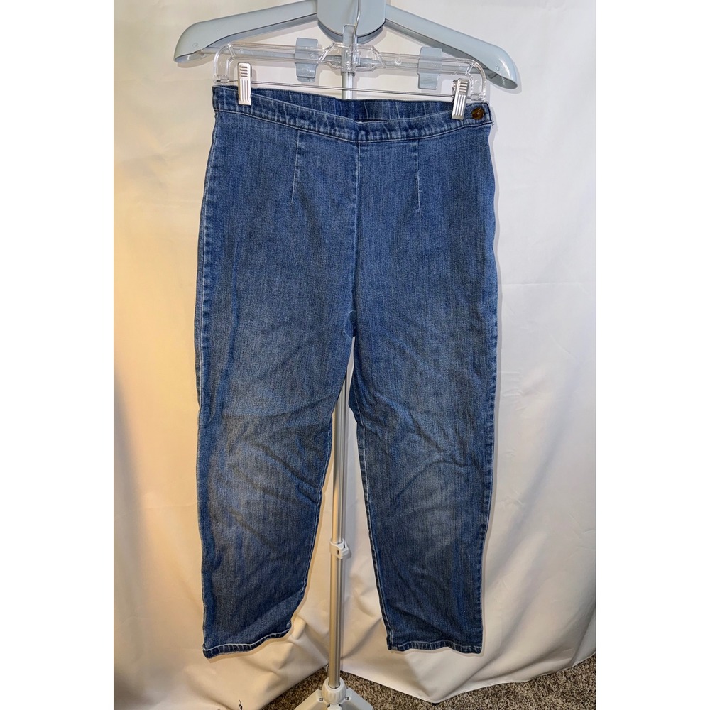 Westbound Womens Size 8 Medium Washโ Denim Side Zip Straight Leg Stretch Jeans